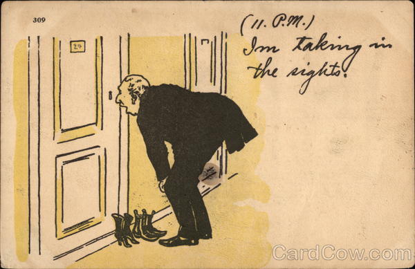 (11 p.m.) I'm Taking in the Sights, Man Peeping Comic, Funny