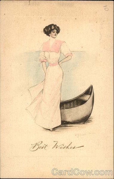 Woman with Canoe Best Wishes Women