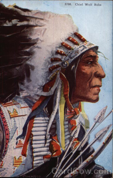 Chief Wolf Robe Native Americana