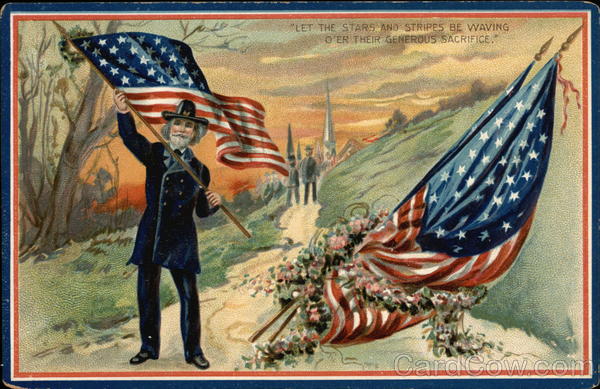 Let the Stars and Stripes be Waving o'er Their Generous Sacrifice