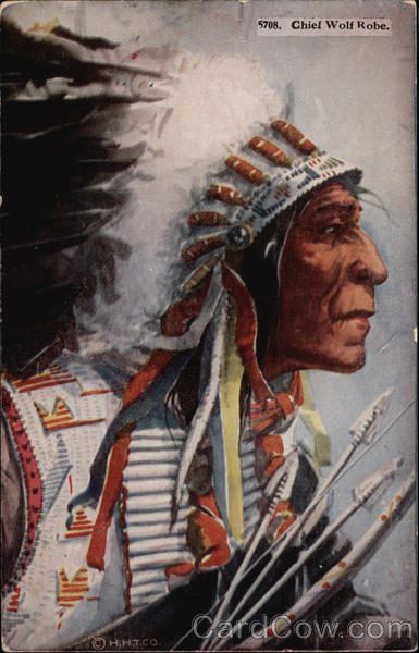 Chief Wolf Robe Native Americana