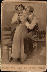 You Say he is Busy! But I'm from Missouri Postcard