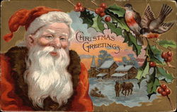 Christmas Greetings Postcard Postcard