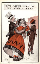 City Views Sure do Beat Country Views Postcard