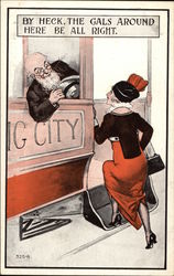 By Heck, the Gals Around Here be all Right Postcard