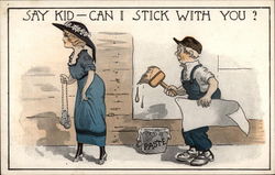Say Kid - Can I Stick With You? Postcard