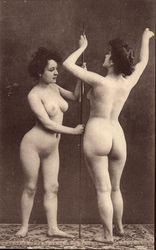 Two Nude Women Risque & Nude Postcard Postcard