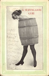 A Staving Good Girl Postcard