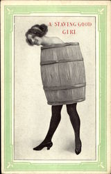 A Staving Good Girl Postcard