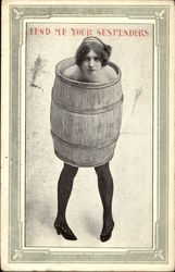 Lend me Your Suspenders Postcard