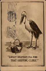 Great Heavens! I'll Fire That Shipping Clerk! Postcard