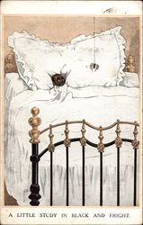 A Little Study in Black and Fright Postcard