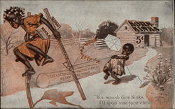 Korn Kinks - You Smash Dem Kinks I'll Spoil You Face Chile, Delicious Malted Flakes Ready to Serve Postcard