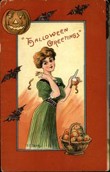 Halloween Greetings Postcard