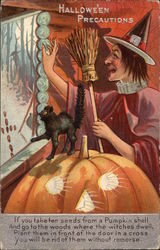 Halloween Precautions Postcard