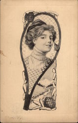 Woman and Showshoe Postcard