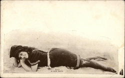 A Sun Bath Women Postcard Postcard