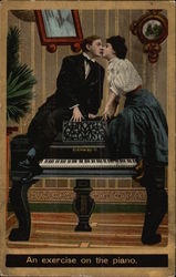 An Exercise on the Piano Postcard