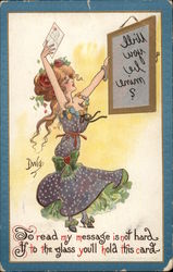To Read my Message is Not Hard If to the Glass You'll Hold This Card DWIG Postcard Postcard