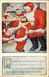 I've Sent These Little Messengers (They're Santa's Helpers, Too) To Call on you This Christmas Postcard