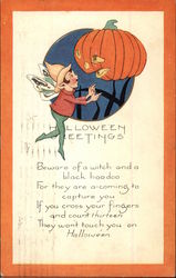 Halloween Greetings Postcard