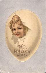With Best Easter Wishes Postcard