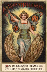 A Lucky Halloween Postcard