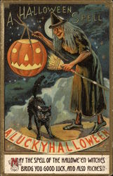 A Halloween Spell, A Lucky Halloween Postcard