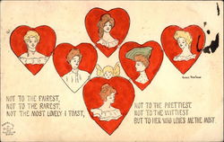 Not to the Fairest, Not to the Rarest, Not the Most Lovely I Toast, Not to the Prettiest Romance & Love Postcard Postcard