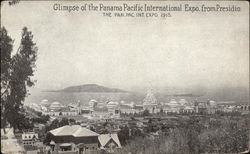 Glimpse of the Panama Pacific International Expo Postcard