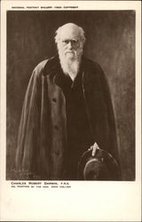 Painting of Charles Darwin Postcard