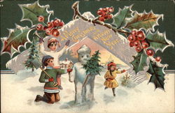 A Merry Christmas, A Happy New Year Postcard