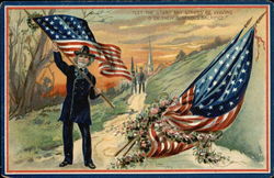 Let the Stars and Stripes be Waving o'er Their Generous Sacrifice Postcard