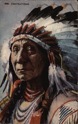 Chief Red Cloud Native Americana Postcard Postcard