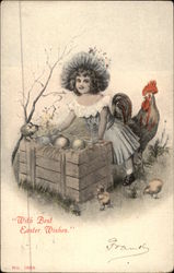 With Best Easter Wishes Postcard