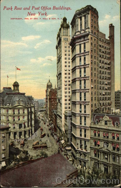 Park Row and Post Office Buildings New York