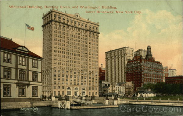 Whitehall Building, Bowling Green, and Washington Building, Lower Broadway New York