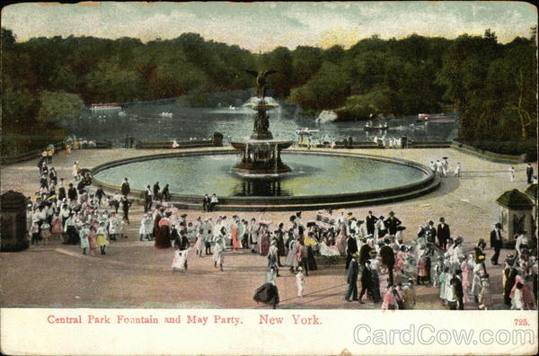 Central Park Fountains and May Party New York
