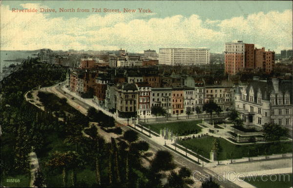 Aerial View of Riverside Drive, North from 72nd Street New York