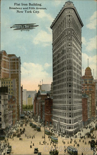 Flat Iron Building, Broadway and Fifth Avenue New York
