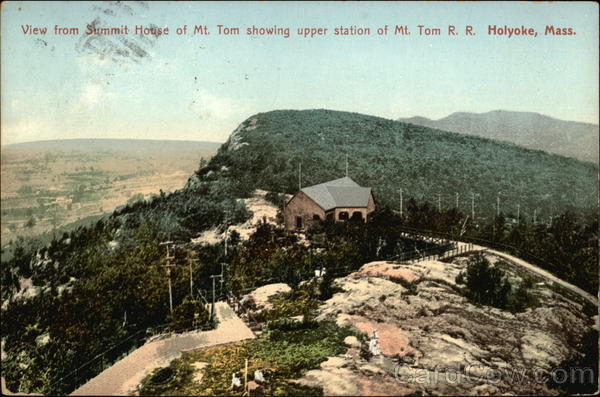 View from Summit House of Mt. Tom Holyoke Massachusetts