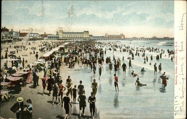 Beach Scene Atlantic City New Jersey