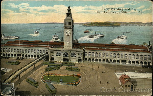 Ferry Building and Bay San Francisco California