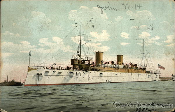 Protected Steel Cruiser Minneapolis Navy