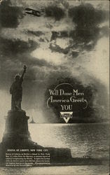 Well Done Men, America Greets You Postcard