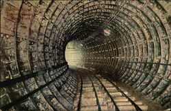 Hudson River Tunnel Curve Postcard