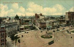 Aerial View of Columbus Circle Postcard