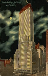 Chanin Building, 42nd Street at Night Postcard