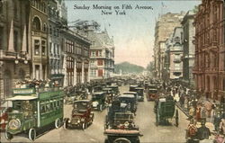 Sunday Morning on Fifth Avenue Postcard