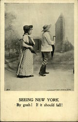 Seeing New York By Gosh! If it Should Fall! Postcard